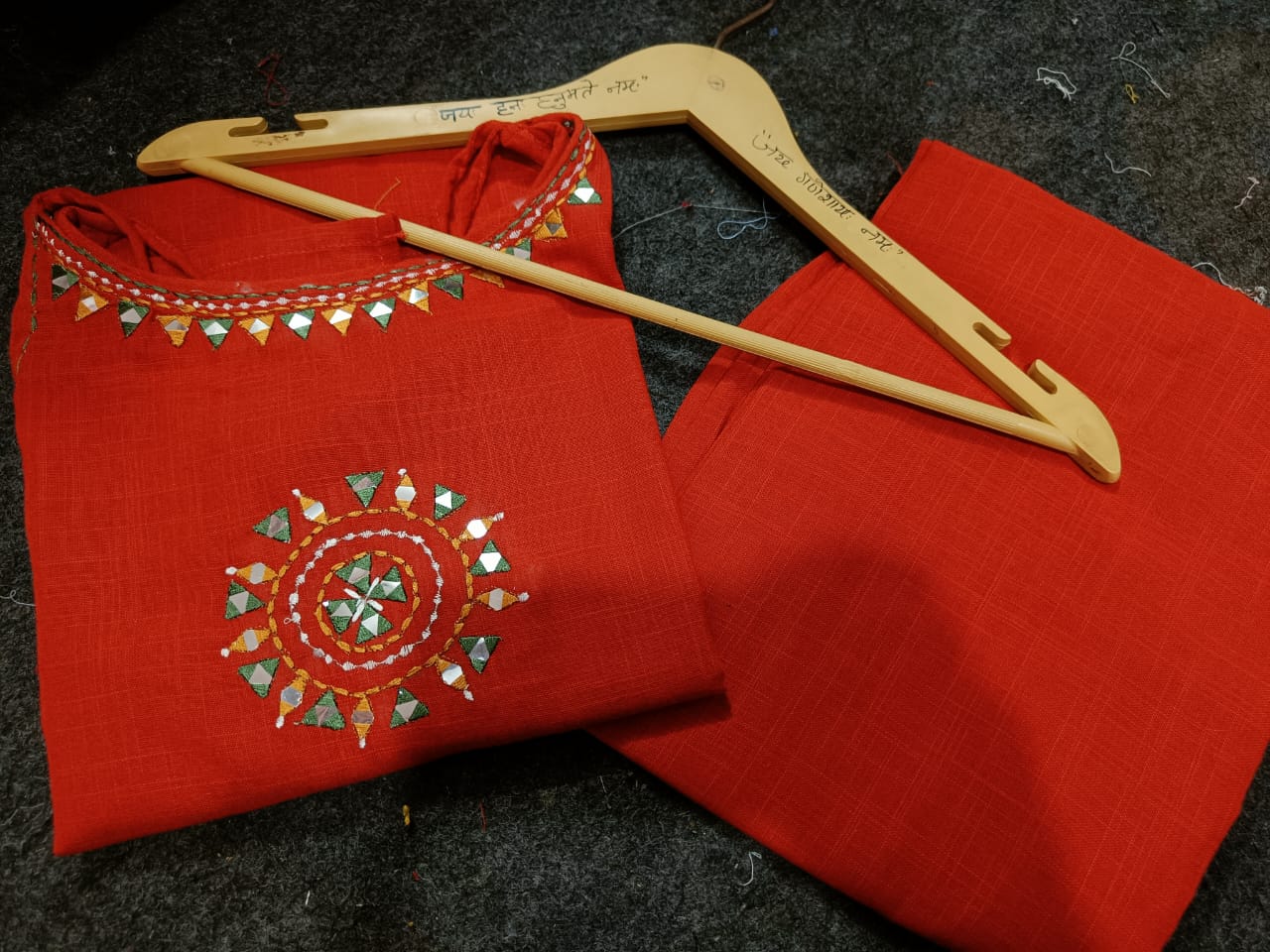 Fabric Cotton Kurta Set - Image 4